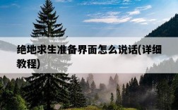 絕地求生準備界面怎么說話，詳細教程