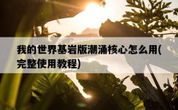 我的世界基巖版潮涌核心怎么用，完整使用教程