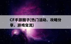 CF手游圈子，熱門活動、攻略分享、游戲交流