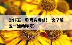 DNF五一稱號有哪些，一文了解五一活動稱號