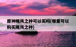 原神颶風之種可以買嗎，哪里可以購買颶風之種