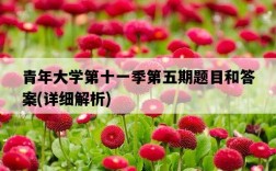 青年大學第十一季第五期題目和答案，詳細解析