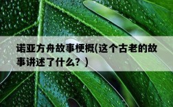 諾亞方舟故事梗概，這個古老的故事講述了什么？