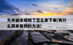 方舟被水蛭咬了怎么拿下來，有什么簡單有效的方法