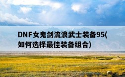 DNF女鬼劍流浪武士裝備95，如何選擇最佳裝備組合