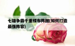 七雄爭霸千重樓布陣圖，如何打造最強陣容