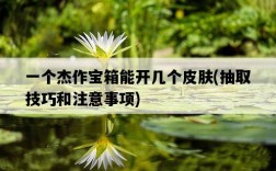 一個杰作寶箱能開幾個皮膚，抽取技巧和注意事項