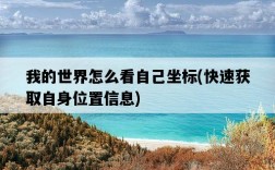 我的世界怎么看自己坐標，快速獲取自身位置信息