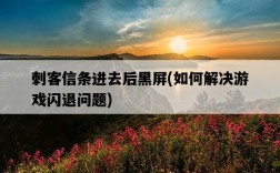 刺客信條進去后黑屏，如何解決游戲閃退問題