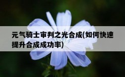 元氣騎士審判之光合成，如何快速提升合成成功率
