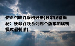 使命召喚幾聯機好玩，獨家秘籍揭秘：使命召喚系列哪個版本的聯機模式最刺激