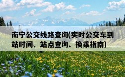 南寧公交線路查詢,實時公交車到站時間、站點查詢、換乘指南