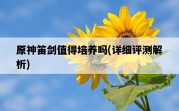 原神笛劍值得培養嗎，詳細評測解析