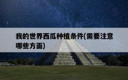 我的世界西瓜種植條件，需要注意哪些方面