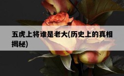 五虎上將誰是老大，歷史上的真相揭秘