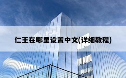 仁王在哪里設置中文，詳細教程