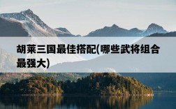 胡萊三國最佳搭配，哪些武將組合最強大