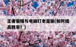 王者榮耀與電腦打老是輸，如何提高勝率？