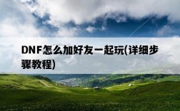 DNF怎么加好友一起玩，詳細步驟教程