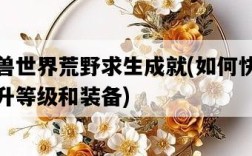 魔獸世界荒野求生成就，如何快速提升等級和裝備