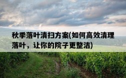 秋季落葉清掃方案，如何高效清理落葉，讓你的院子更整潔