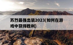 蘇烈最強出裝2023，如何在游戲中獲得勝利