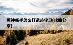 原神新手怎么打遺跡守衛，攻略分享