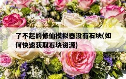 了不起的修仙模擬器沒有石塊，如何快速獲取石塊資源