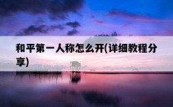 和平第一人稱怎么開，詳細教程分享