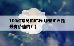 100種常見的礦石，哪些礦石是最有價值的？