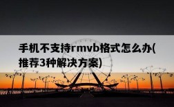 手機不支持rmvb格式怎么辦，推薦3種解決方案