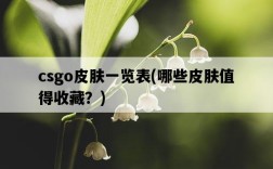 csgo皮膚一覽表，哪些皮膚值得收藏？