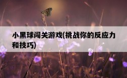 小黑球闖關游戲，挑戰你的反應力和技巧