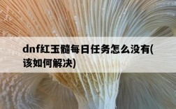 dnf紅玉髓每日任務怎么沒有，該如何解決