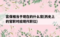 宮保相當于現在的什么官，歷史上的官職對應現代職位