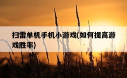 掃雷單機手機小游戲，如何提高游戲勝率