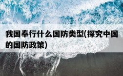 我國奉行什么國防類型，探究中國的國防政策