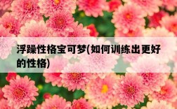 浮躁性格寶可夢，如何訓練出更好的性格