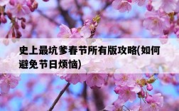 史上最坑爹春節所有版攻略，如何避免節日煩惱