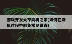 游戲開發大亨刷機之家，如何在刷機過程中避免常見錯誤