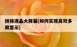 拼接液晶大屏幕，如何實現高效多屏顯示
