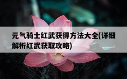 元氣騎士紅武獲得方法大全，詳細解析紅武獲取攻略
