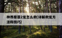 神界原罪2龍怎么救，詳解救龍方法和技巧