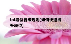 lol段位晉級規則，如何快速提升段位