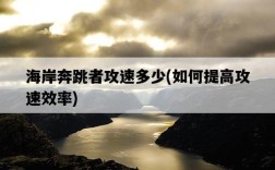海岸奔跳者攻速多少，如何提高攻速效率