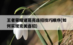 王者榮耀諸葛亮連招技巧順序，如何實現完美連招