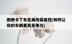 跑跑卡丁車完美改裝屬性，如何讓你的車輛更具競爭力