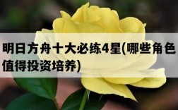 明日方舟十大必練4星，哪些角色值得投資培養