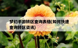 夢幻手游轉區查詢表格，如何快速查詢轉區資訊