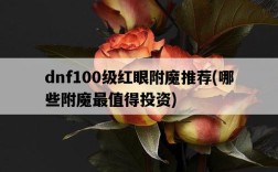 dnf100級紅眼附魔推薦，哪些附魔最值得投資